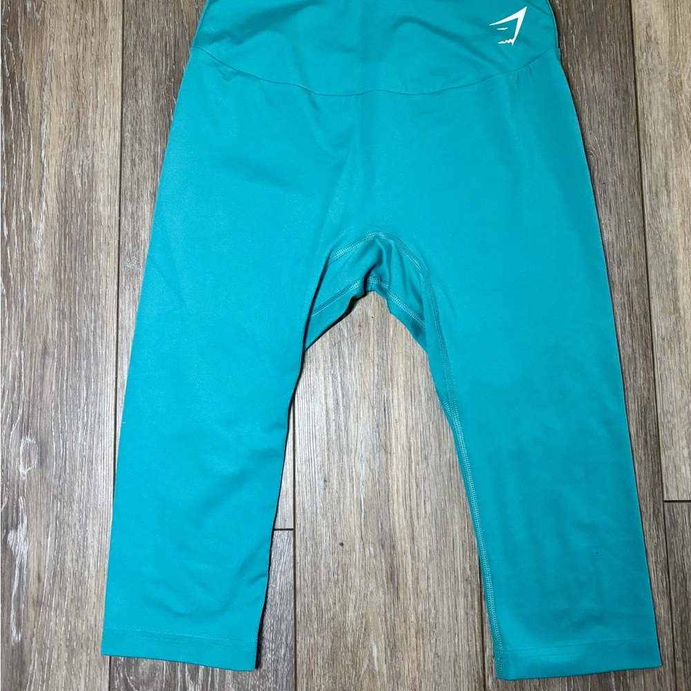 Gymshark Women's High-Waist Cropped Leggings Teal- Women’s Size Médium